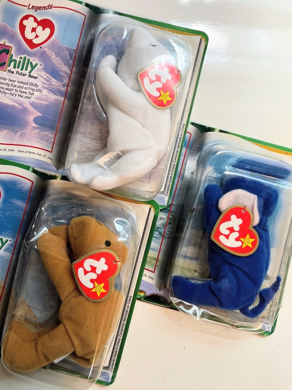 Vintage 1999 TY teenie beanie babies Legends set of 3
